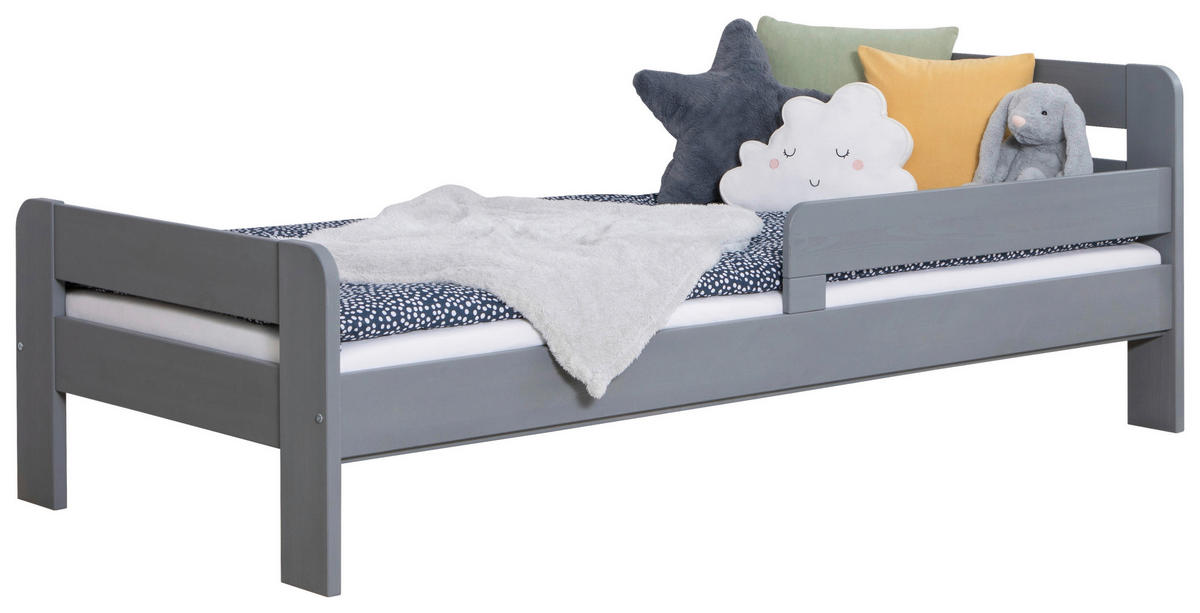BETT 90/200 cm  in Hellgrau  - Hellgrau, MODERN, Holz (90/200cm) - MID.YOU