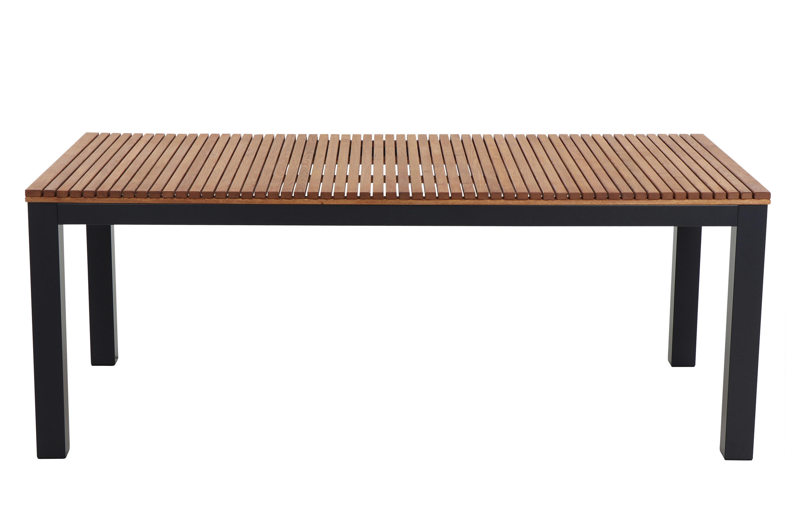GARTENTISCH 220/100/76 cm Holz, Metall rechteckig  - Anthrazit/Robinienfarben, KONVENTIONELL, Holz/Metall (220/100/76cm) - Siena Garden