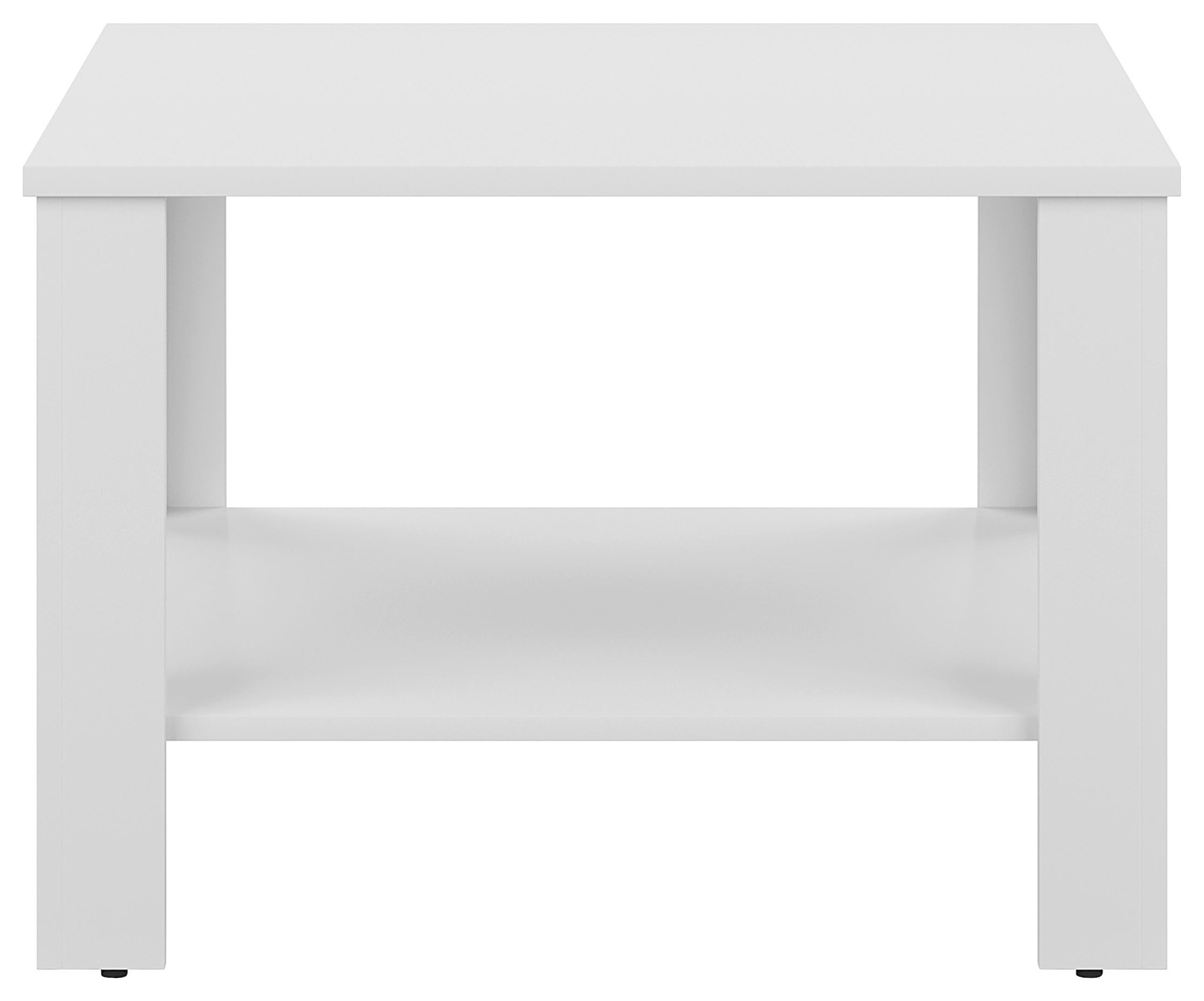 KONFERENČNÍ STOLEK, bílá, kompozitní dřevo, 67,5/47,5/67,5 cm - bílá, Basics, kompozitní dřevo (67,5/47,5/67,5cm) - Carryhome