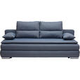SCHLAFSOFA  in Webstoff Blau, Grau  - Blau/Silberfarben, KONVENTIONELL, Kunststoff/Textil (207/94/90cm) - Venda