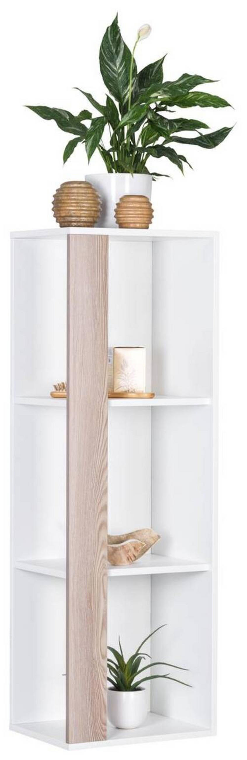 BADEZIMMERREGAL 40/120/30 cm  - Eschefarben/Weiß, KONVENTIONELL, Holzwerkstoff (40/120/30cm) - Voleo