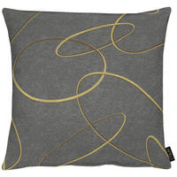 KISSENHÜLLE Loft Style  49/49 cm  - Dunkelgrau/Goldfarben, Basics, Textil (49/49cm) - Dieter Knoll