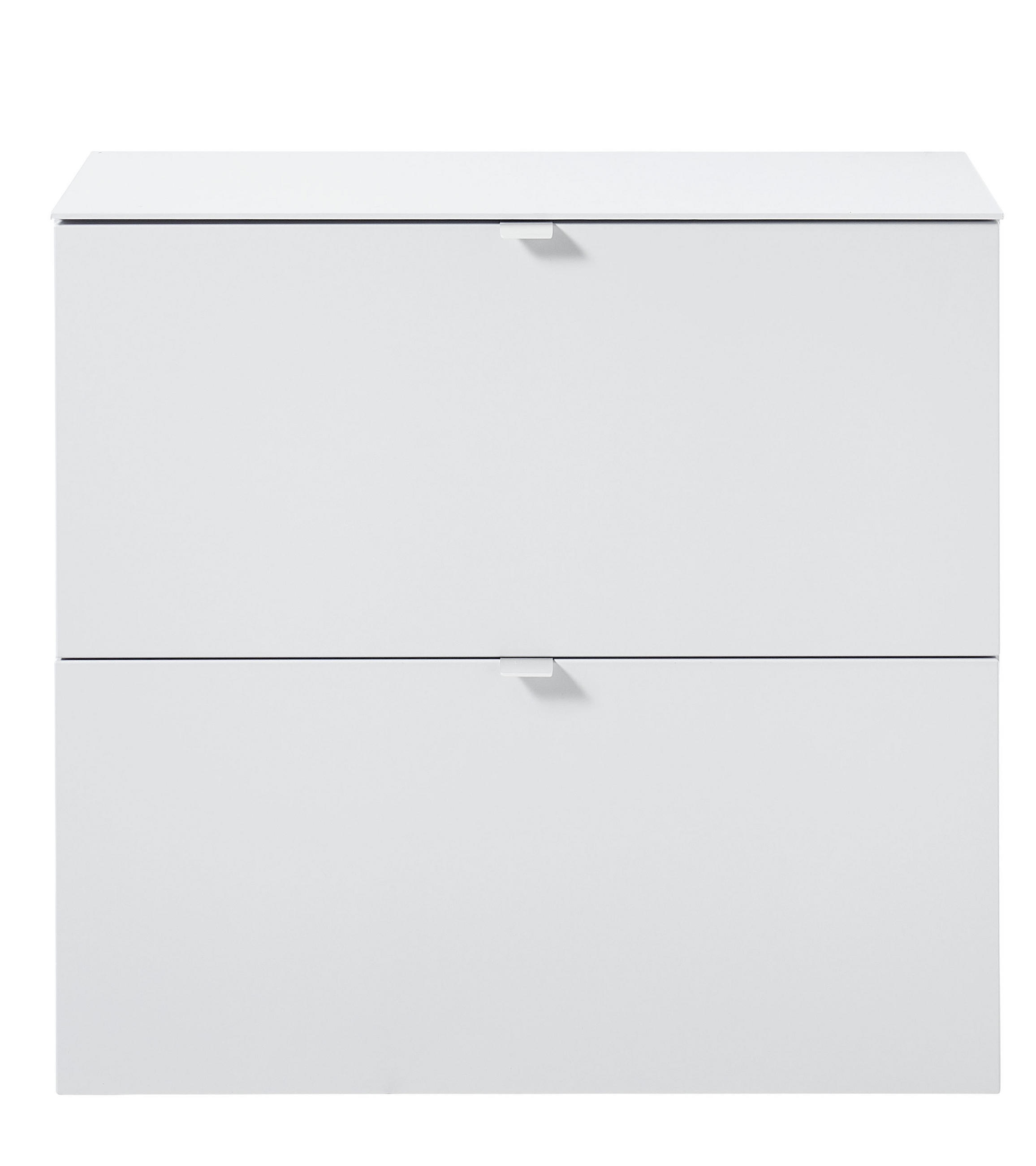 SKOSKÅP 90/84/37 cm  - vit/silver, Modern, metall/trämaterial (90/84/37cm) - Welnova