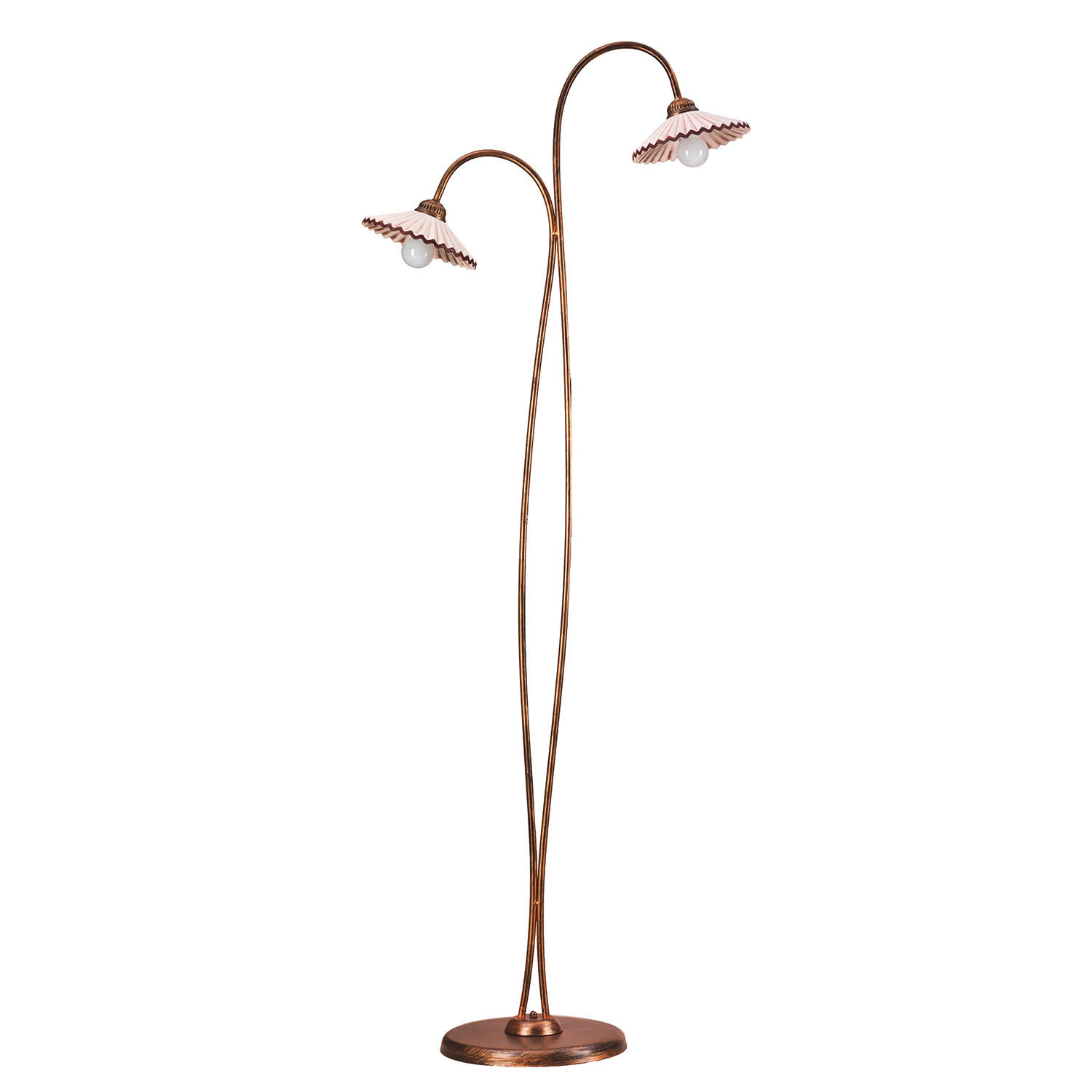 STEHLEUCHTE 55/42/180 cm    - Bernsteinfarben/Bronzefarben, KONVENTIONELL, Keramik/Metall (55/42/180cm)