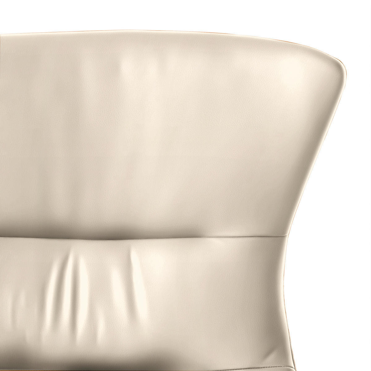 OHRENSESSEL in Hellgrau  - Hellgrau/Schwarz, Design, Leder/Metall (84/104/96cm) - home24