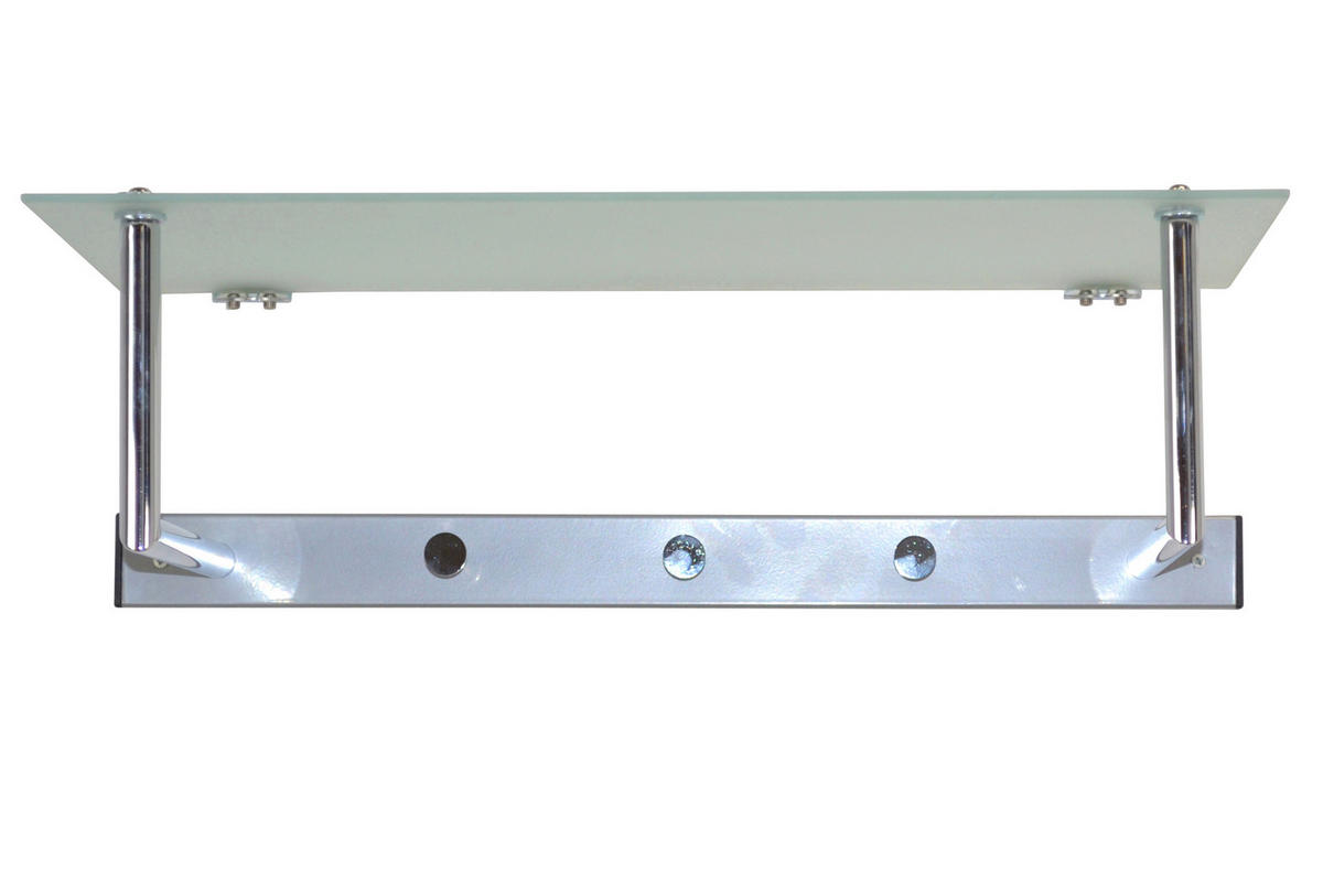WANDGARDEROBE  in Silberfarben  - Silberfarben, Design, Glas/Metall (61/18/30cm) - MID.YOU