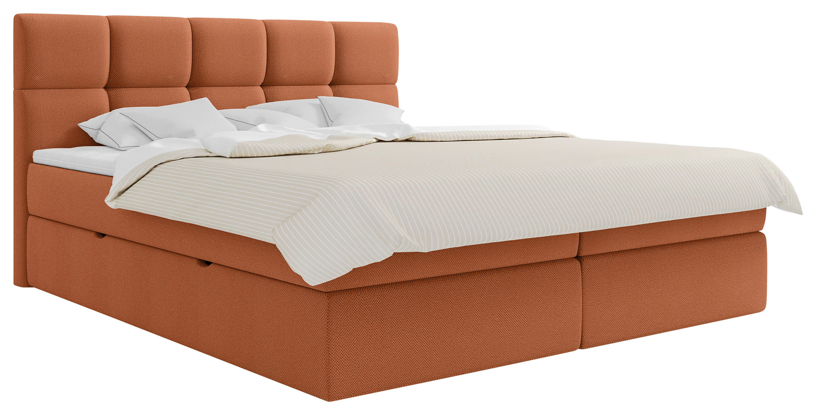BOXBETT 140/200 cm  in Rostfarben  - Rostfarben/Schwarz, MODERN, Holz/Holzwerkstoff (140/200cm) - MID.YOU