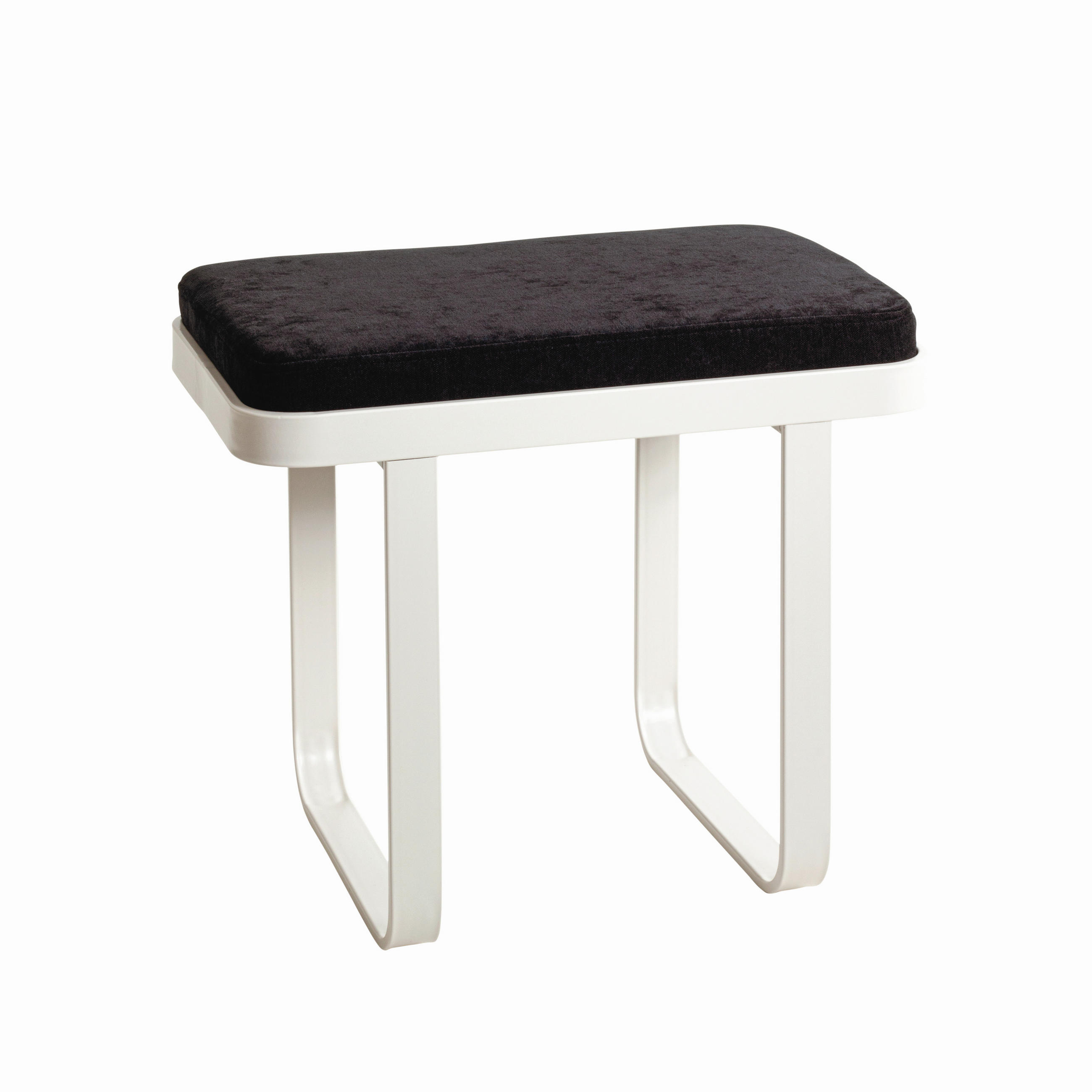 SITZBANK 56/48/36 cm Mikrofaser Creme, Schwarz  - Creme/Schwarz, KONVENTIONELL, Textil/Metall (56/48/36cm)