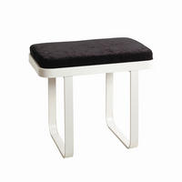 SITZBANK 56/48/36 cm Mikrofaser Creme, Schwarz  - Creme/Schwarz, KONVENTIONELL, Textil/Metall (56/48/36cm)
