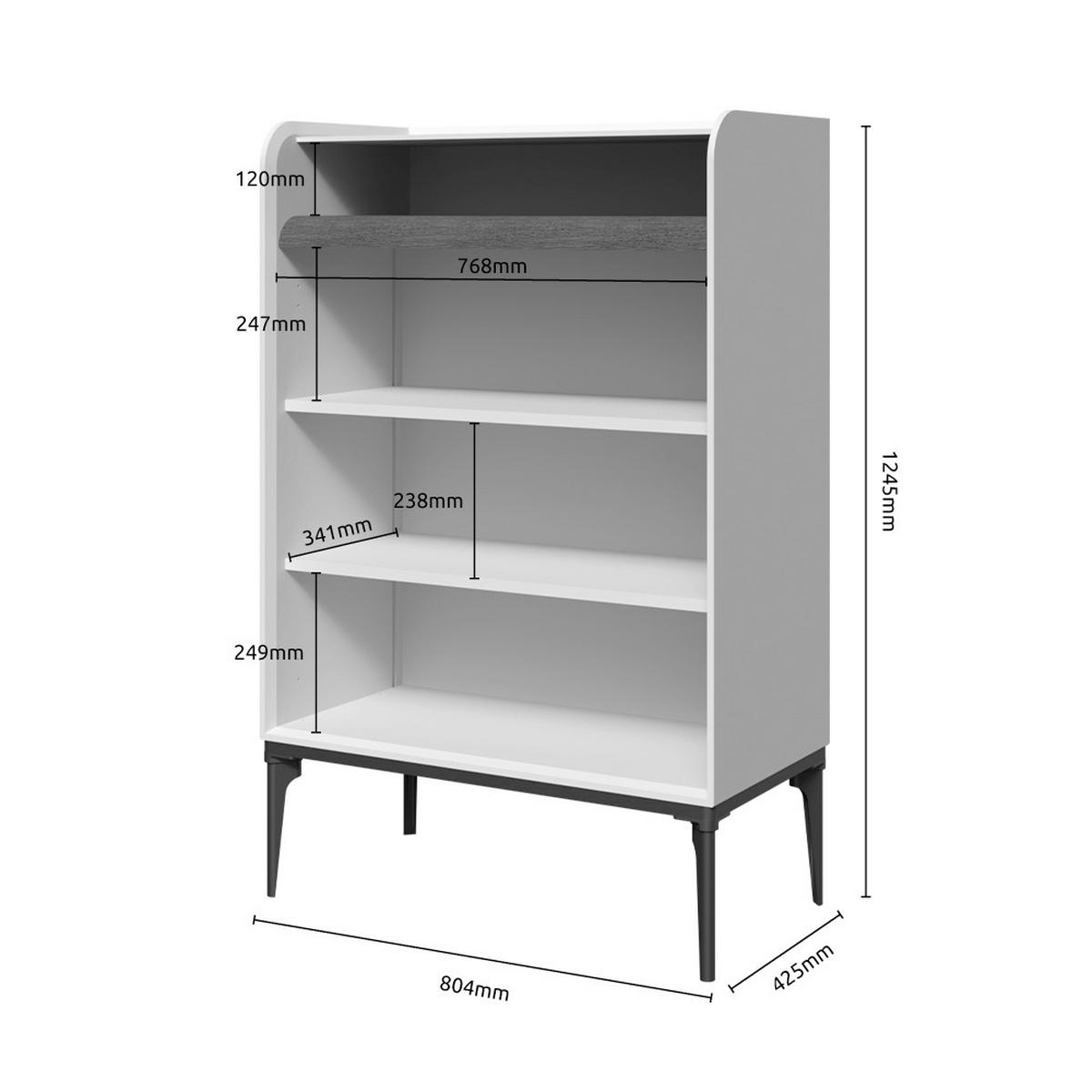 VITRINA   - antracit, Dizajnerski, staklo/metal (81/124/43cm) - Voleo