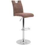 BARHOCKER in Textil Beige  - Chromfarben/Beige, KONVENTIONELL, Textil/Metall (38/97-119/50cm) - Carryhome