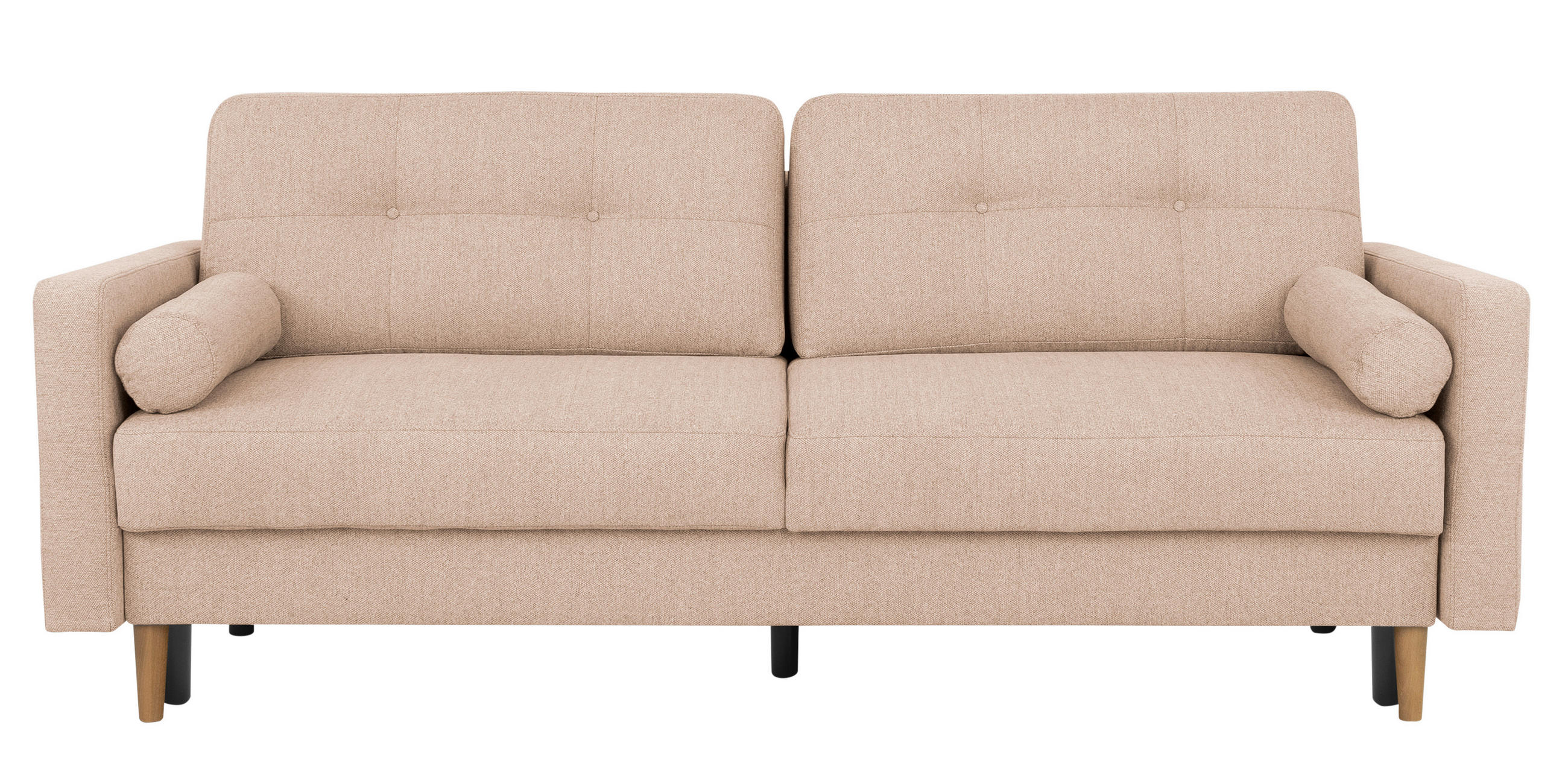 SCHLAFSOFA in Beige  - Beige/Buchefarben, Design, Holz/Textil (222/93/99cm) - MID.YOU