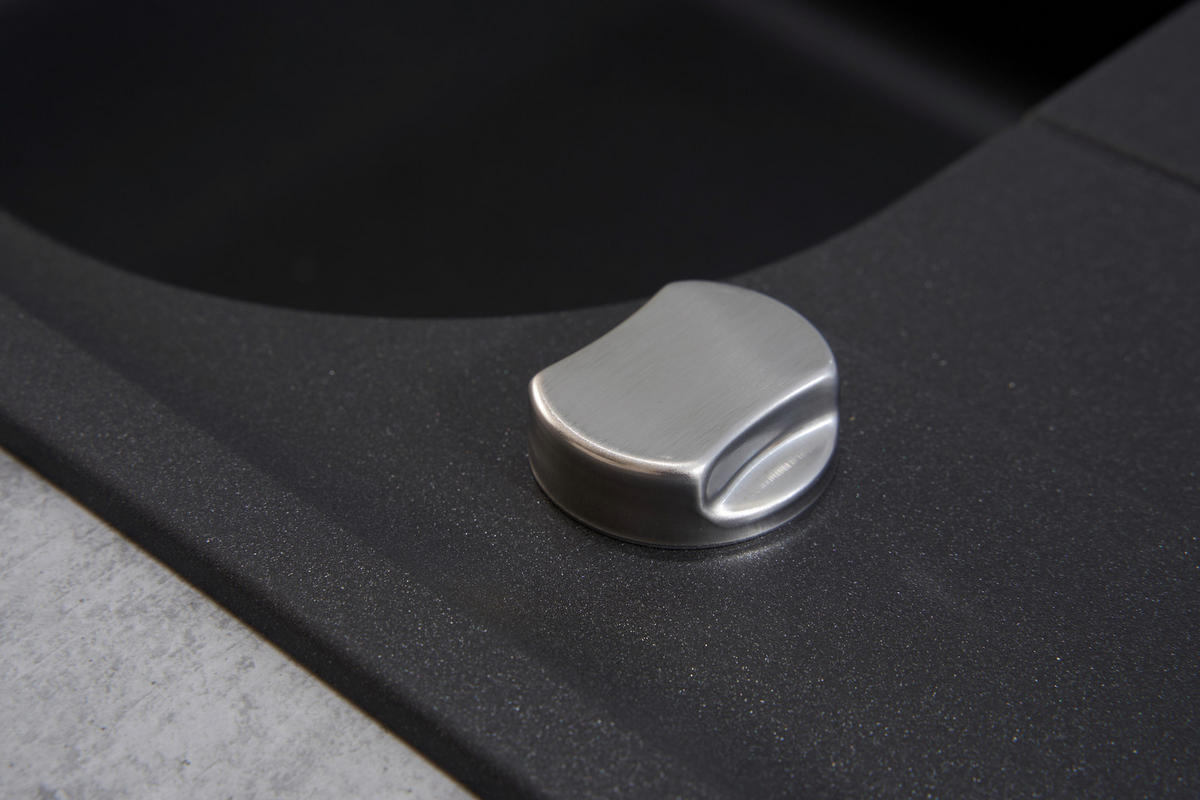 SPÜLE 1725ORLANDO100X50S  - Schwarz, Trend, Stein (100/22,5/50cm) - Respekta