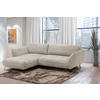 ECKSOFA SAMOA Sandfarben Struktur  - Sandfarben/Schwarz, Design, Textil/Metall (187/282cm) - Livetastic