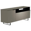 LOWBOARD  in 160/66/45 cm  - Schwarz/Grau, Design, Glas/Holzwerkstoff (160/66/45cm) - Moderano