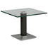 BEISTELLTISCH in Metall, Glas 60/60/46-65 cm - Edelstahlfarben/Grau, Design, Glas/Kunststoff (60/60/46-65cm) BEISTELLTISCH in Metall, Glas 60/60/46-65 cm - Edelstahlfarben/Grau, Design, Glas/Kunststoff (60/60/46-65cm)