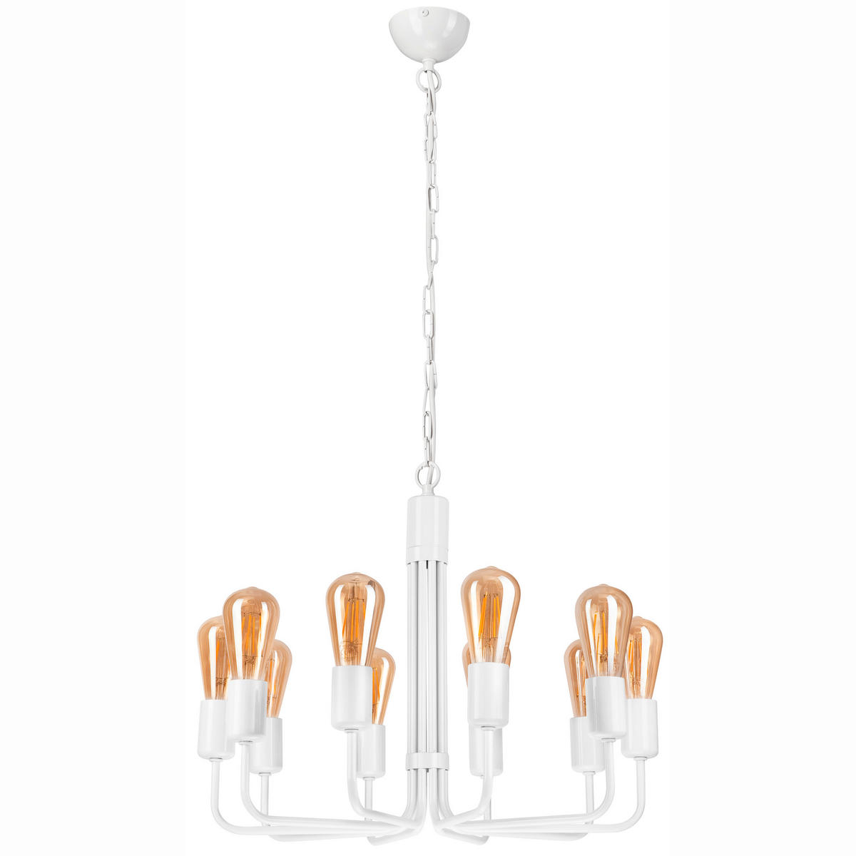 PENDELLEUCHTE 98/54/98 cm  - Weiß Hochglanz, KONVENTIONELL, Metall (98/54/98cm)