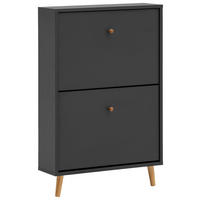 SCHUHKIPPER - Anthrazit, Design, Holz/Holzwerkstoff (59,8/92,2/19,55cm) - MID.YOU