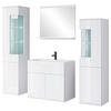 BADEZIMMER 5-teilig  in 120,4 cm  - Weiß Hochglanz/Weiß, Trend, Glas/Keramik (120,4cm) - P & B