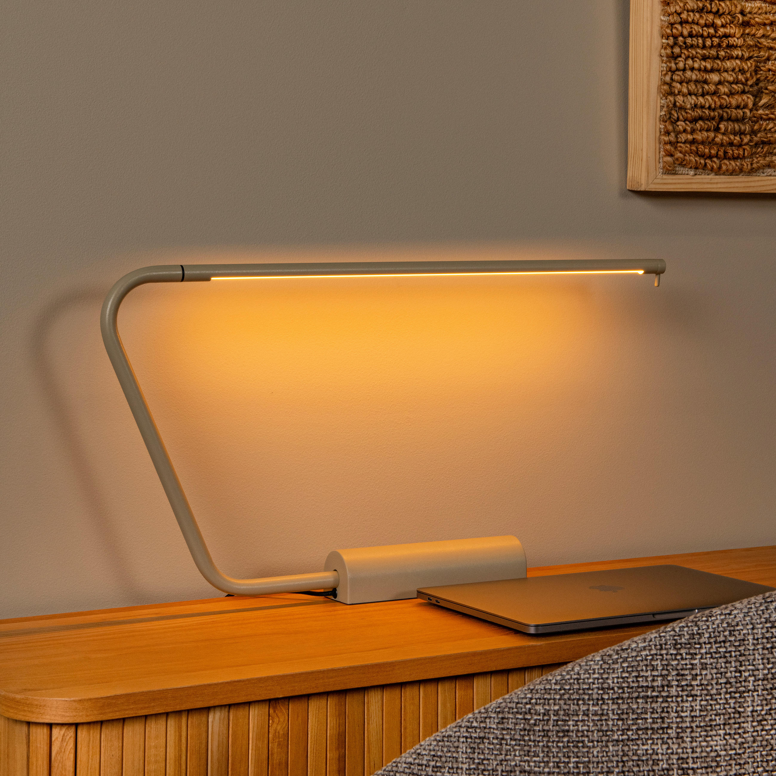 SCHREIBTISCHLEUCHTE MADISON 62.5/5.5/33 cm   - Schwarz/Braun, Design, Metall (62.5/5.5/33cm) - Lucide