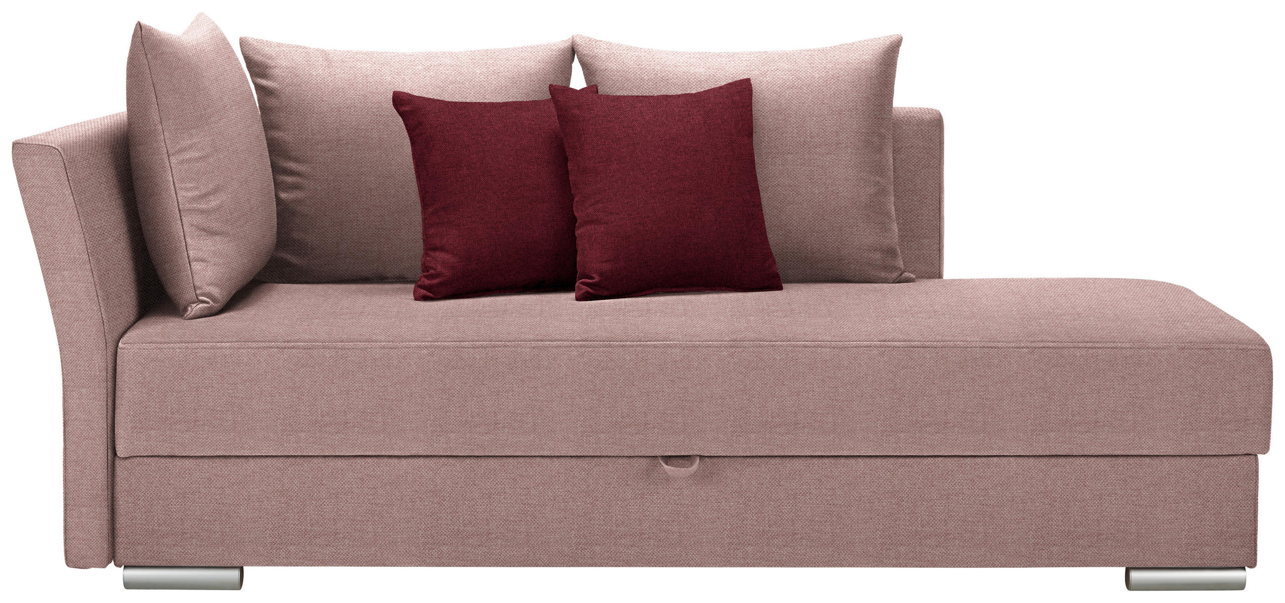 LEŽADLO, textil, 220/93/100 cm - ružová/bordová, Design, textil/plast (220/93/100cm) - Livetastic