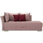 LIEGE in Webstoff Rosa  - Chromfarben/Rosa, Design, Kunststoff/Textil (220/93/100cm) - Xora