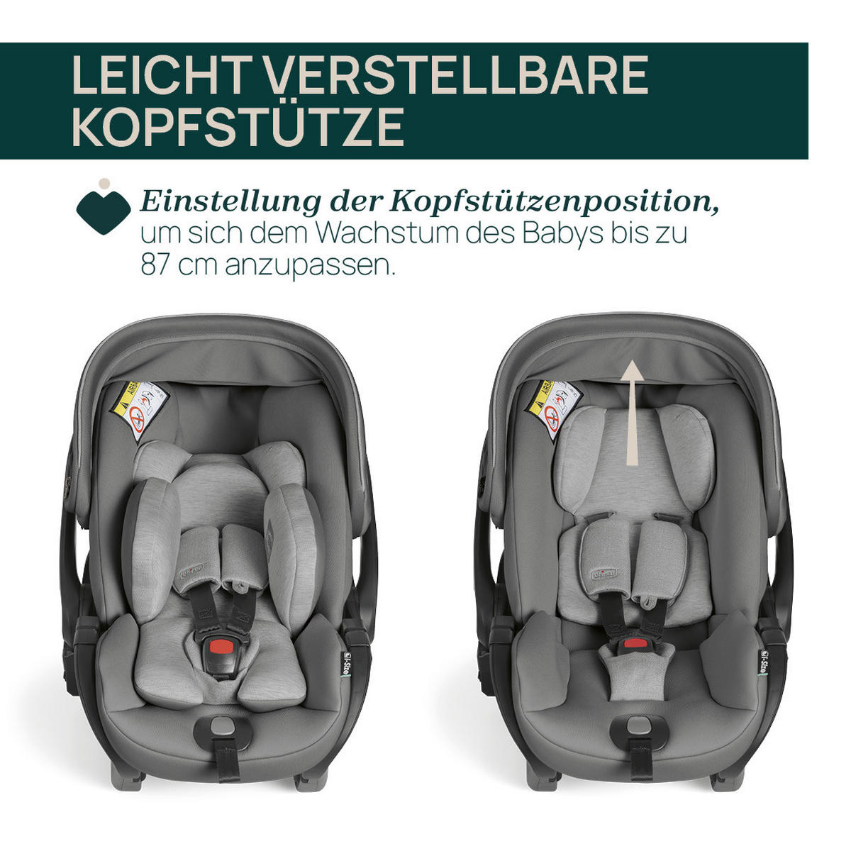 KINDERAUTOSITZ First Seat Recline I-Size   - Grau, Basics, Textil (44/58/60/65cm) - Chicco