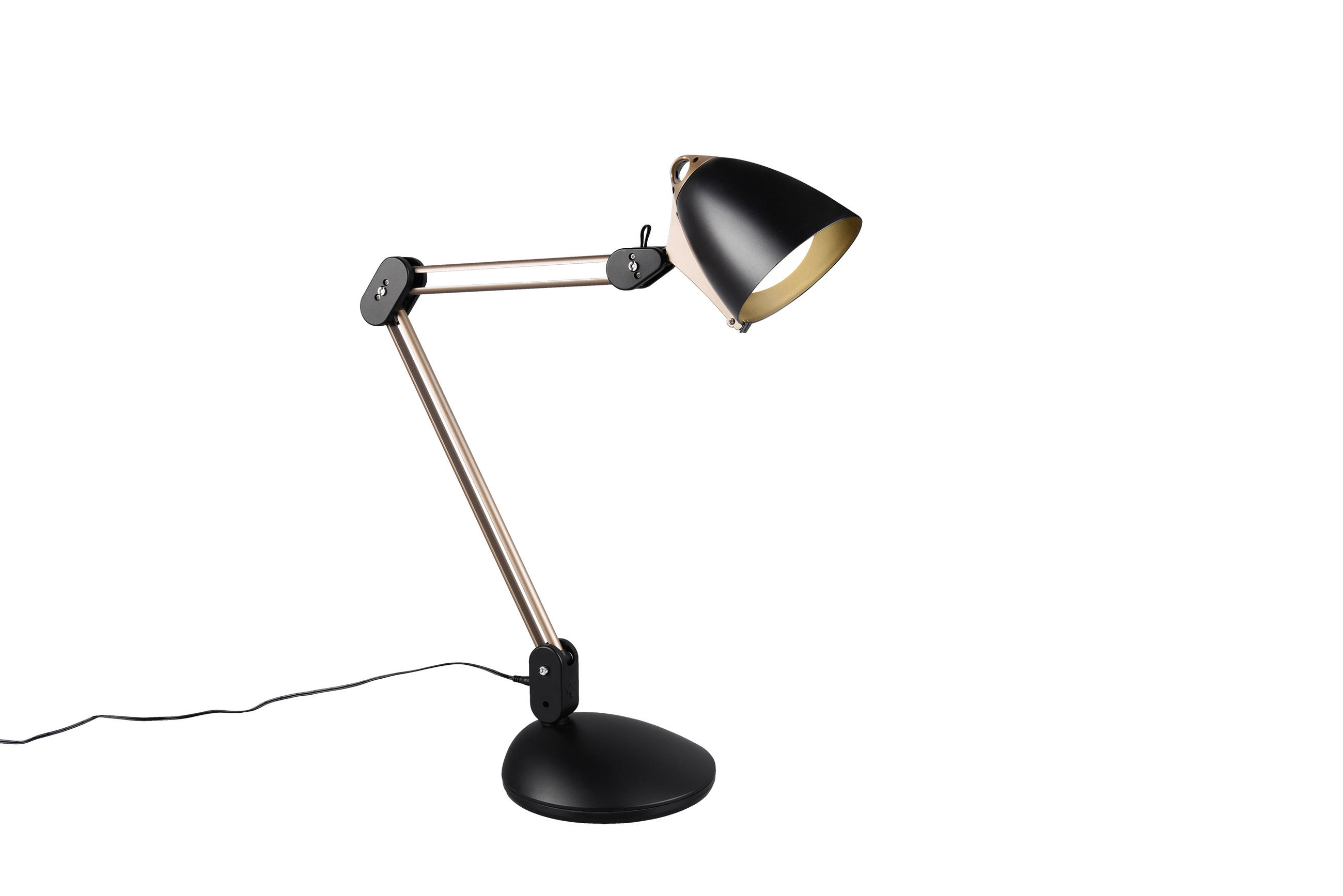 STONA LED LAMPA - zlatna/crna, Osnovno, plastika (19,00/57,0/46,00cm)