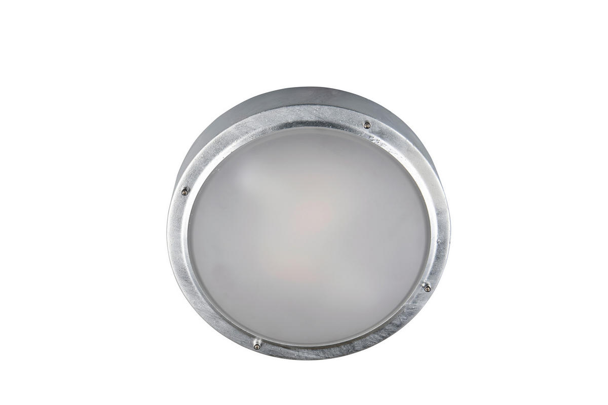 AUßENWANDLEUCHTE Barito 30/11 cm  - Zinkfarben/Weiß, Design, Glas/Metall (30/11cm) - Trio Leuchten