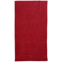 SAUNOVÁ OSUŠKA, 90/180 cm, farba čerešne, bordová - bordová/farba čerešne, Konventionell, textil (90/180cm) - Bio:Vio