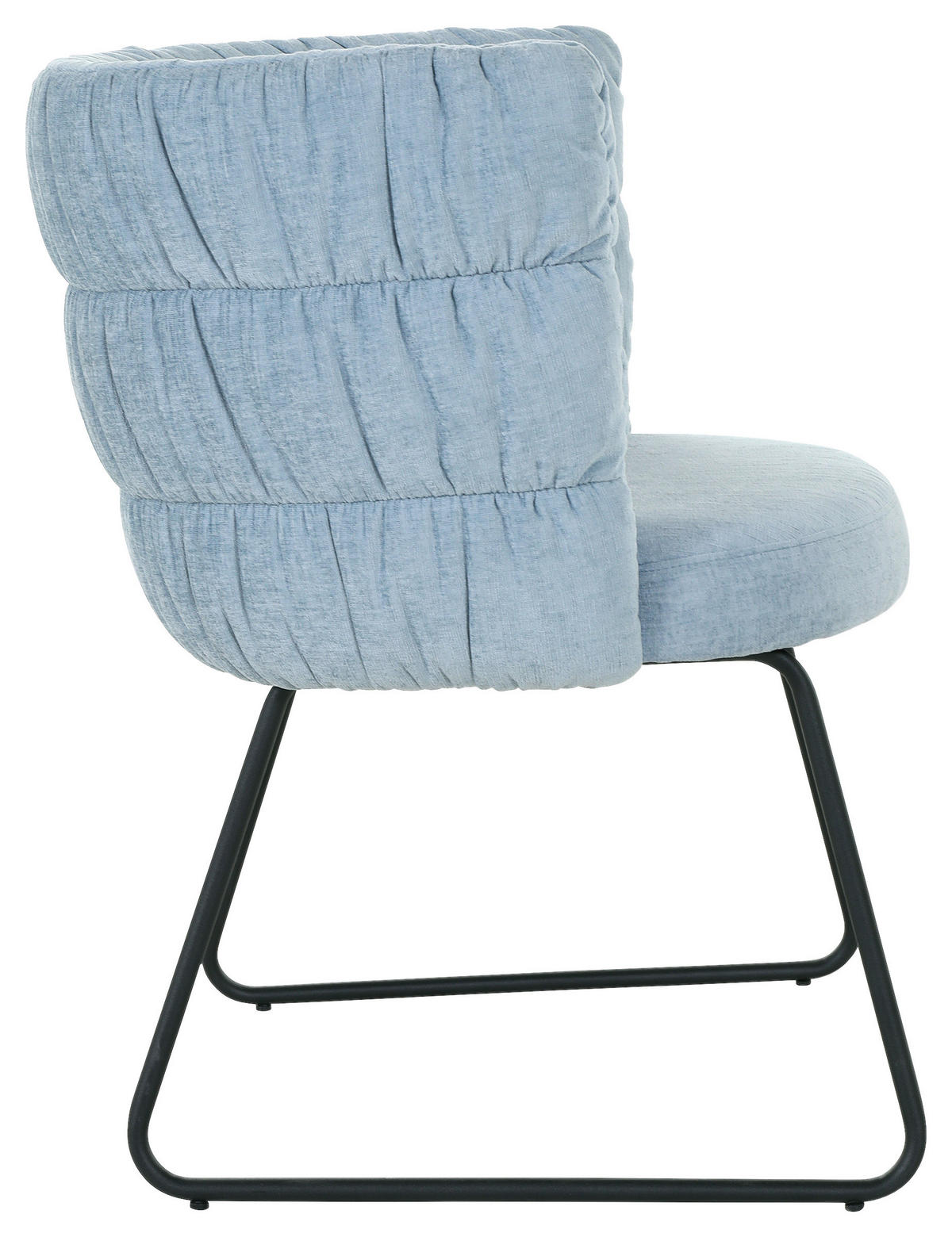STUHL Flachgewebe Blau, Schwarz  - Blau/Schwarz, Basics, Textil/Metall (62/80/62cm) - Carryhome