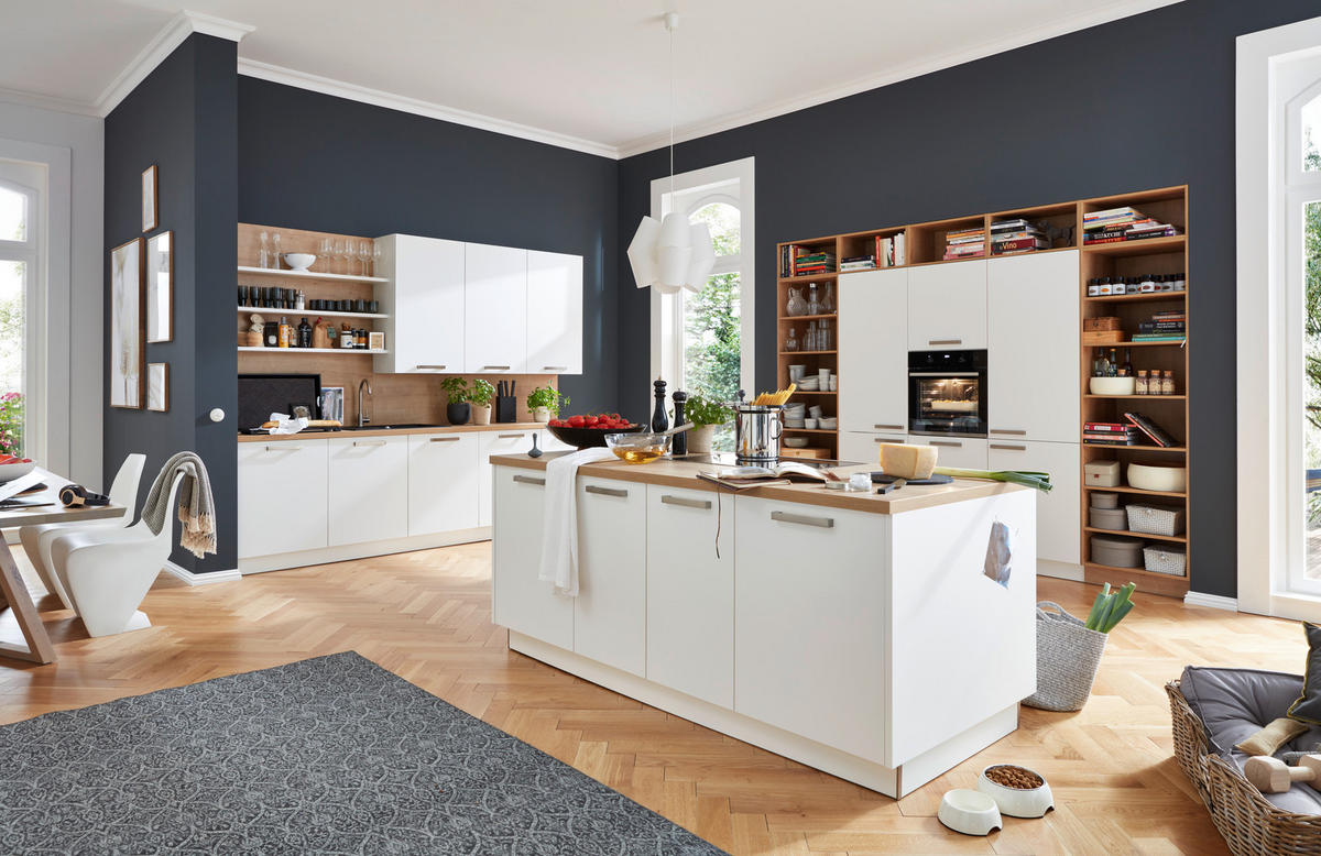 KUCHYNĚ NA MÍRU DK209 - bílá, Design, kompozitní dřevo - Dieter Knoll
