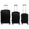 REISEKOFFERSET Schwarz 3-teilig  - Schwarz, Trend, Kunststoff/Textil (49/30/76cm) - Novel
