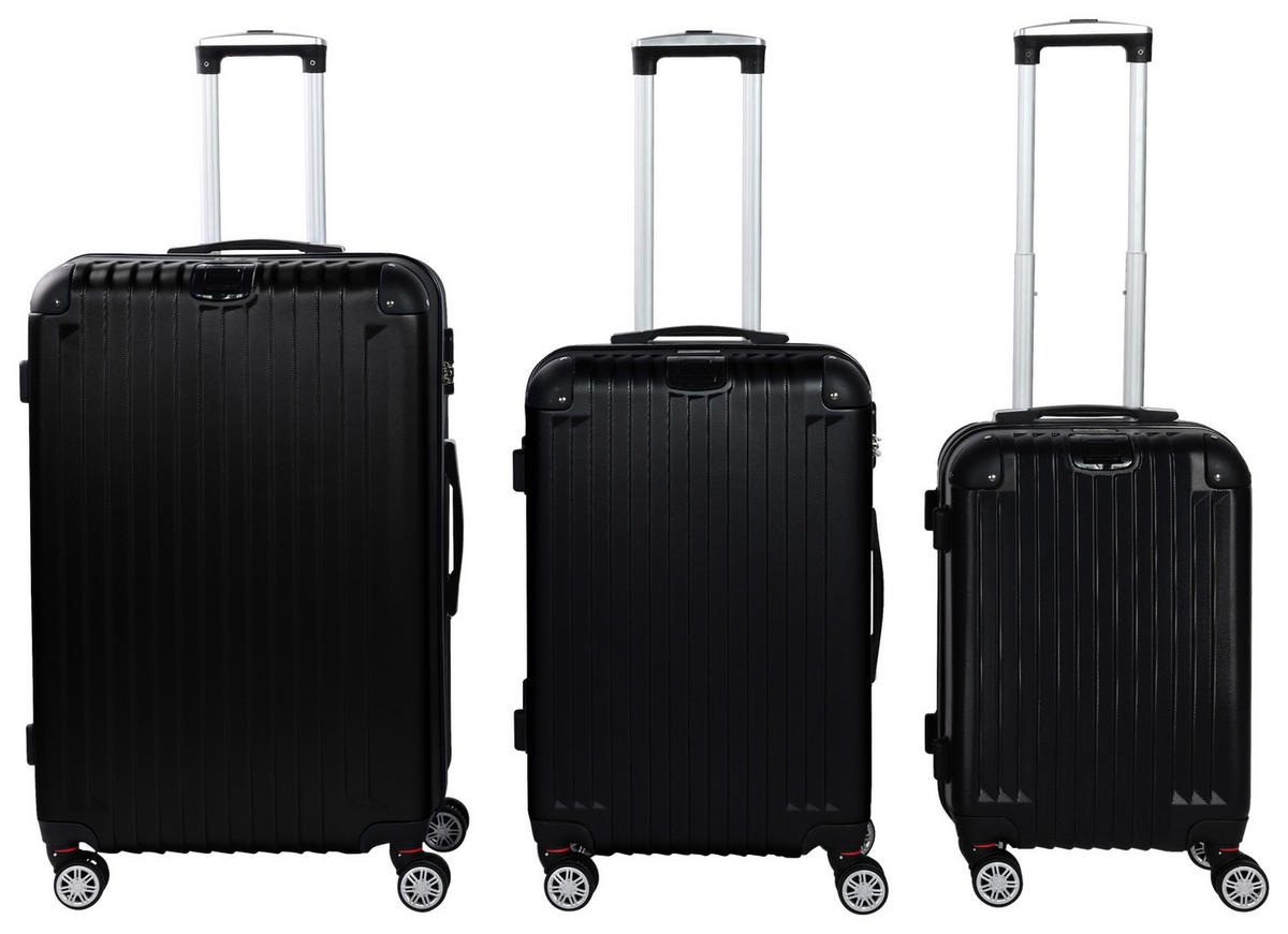 SADA CESTOVNÍCH KUFRŮ  - černá, Trend, kov/textil (49/30/76cm) - Novel
