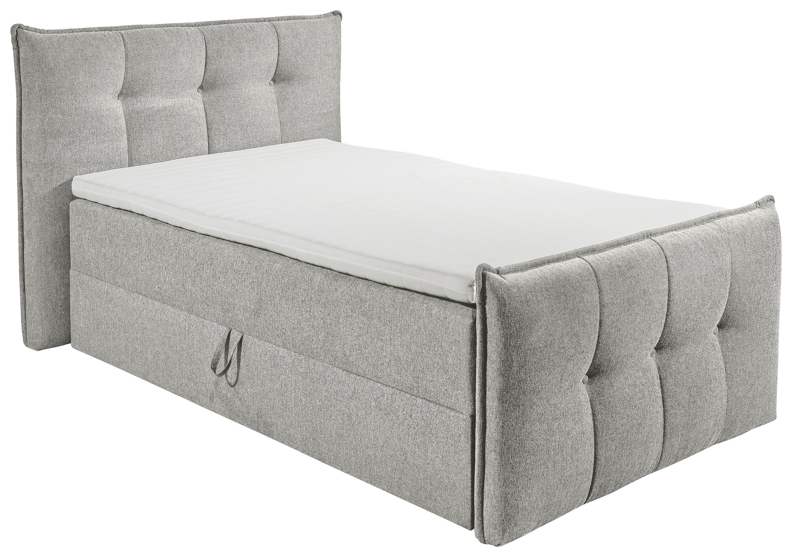 BOXBETT 120/200 cm  in Silberfarben  - Silberfarben, KONVENTIONELL, Textil (120/200cm) - Carryhome