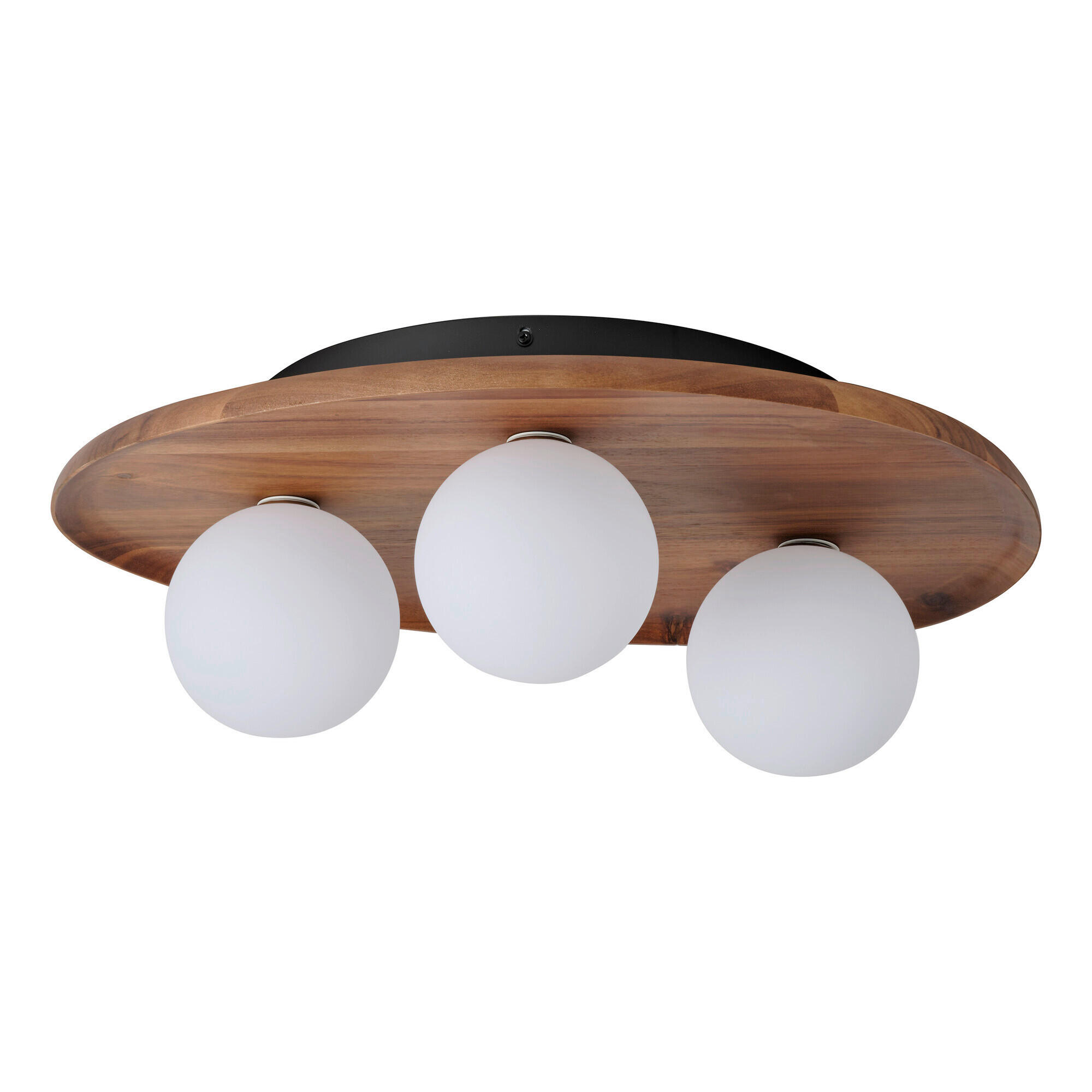 DECKENLEUCHTE    50/38,5/15,5 cm  - Akaziefarben, Basics, Glas/Holz (50/38,5/15,5cm) - Osram
