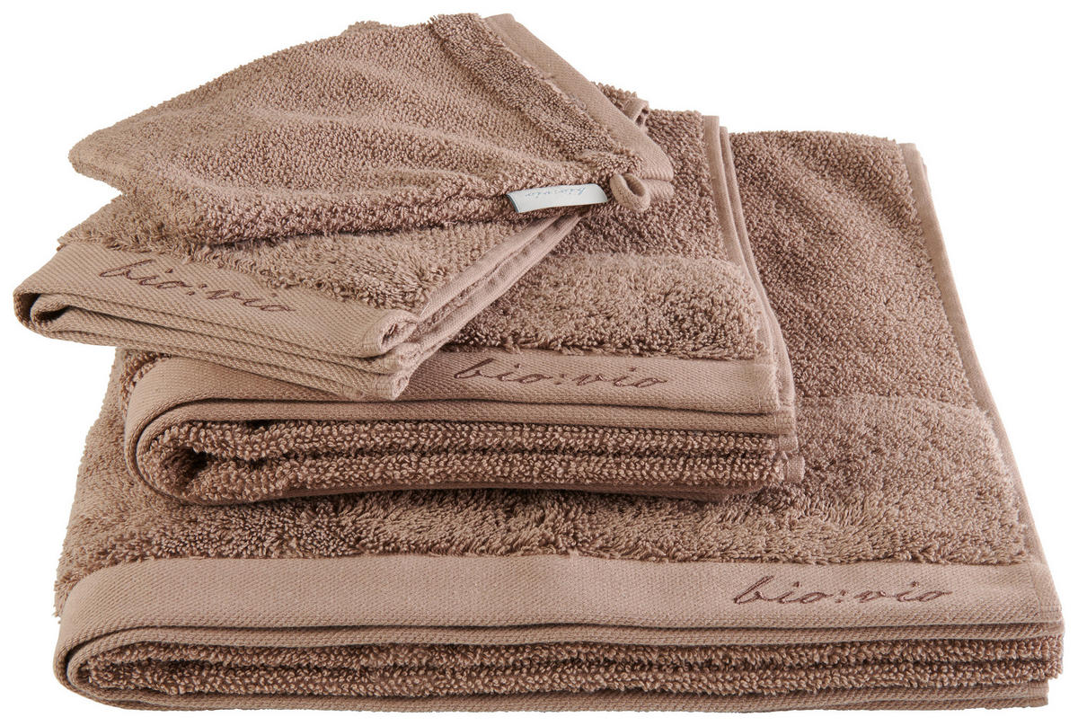 GÄSTETUCH BONITA Taupe 30/50 cm  - Taupe, Natur, Textil (30/50cm) - Bio:Vio