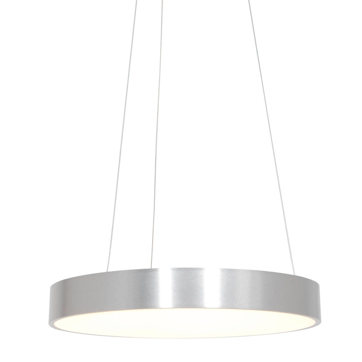 PENDELLEUCHTE 48/165 cm  - Edelstahlfarben, Design, Kunststoff/Metall (48/165cm)