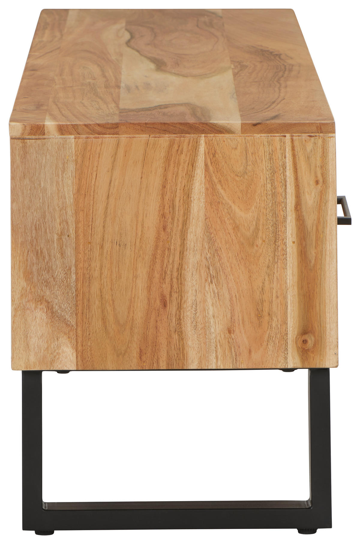 LOWBOARD  in 160/50/40 cm  - Schwarz/Akaziefarben, LIFESTYLE, Holz/Stein (160/50/40cm) - MID.YOU