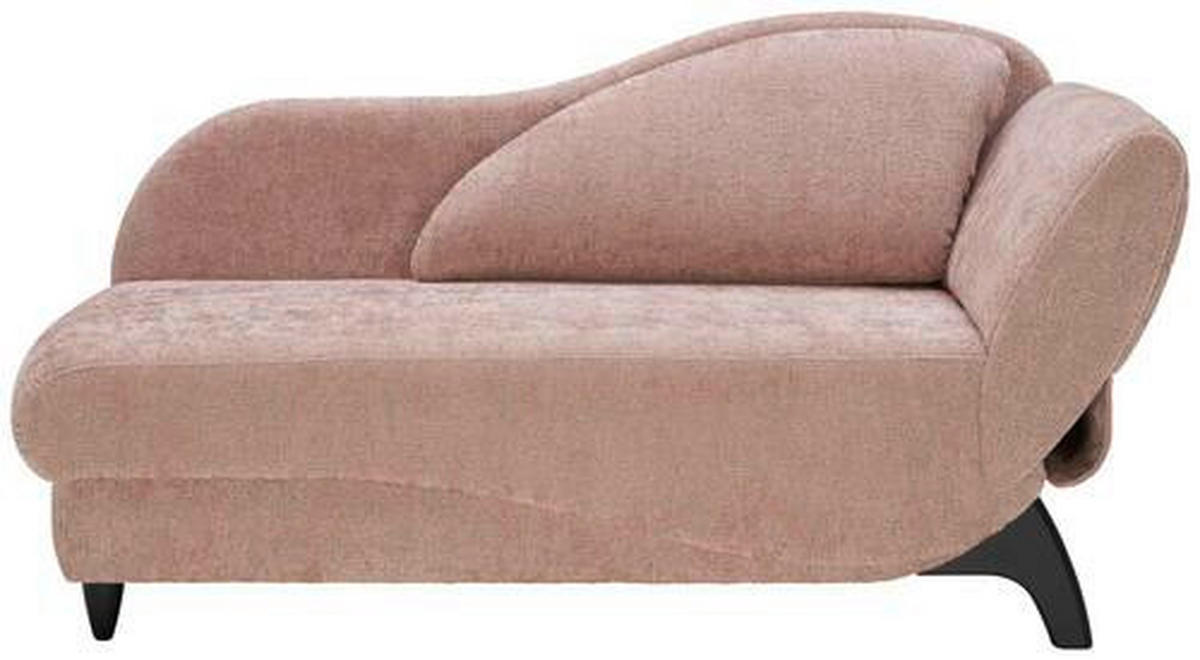 LIEGE Webstoff Altrosa  - Schwarz/Altrosa, MODERN, Holz/Textil (171-190/87/84cm) - Joka