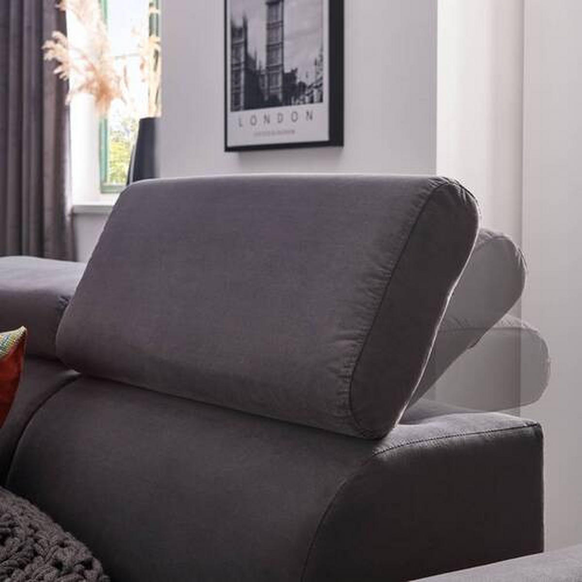 WOHNLANDSCHAFT in Velours Beige  - Beige/Schwarz, Design, Textil/Metall (172/340/191cm) - Stylife