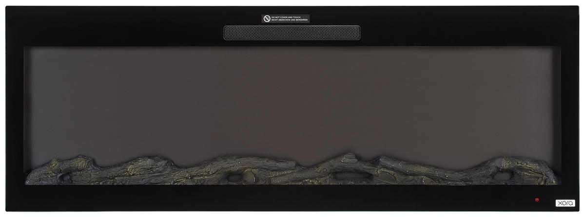 ELEKTROKAMIN - Schwarz, Design, Glas/Kunststoff (127/45,7/12,6cm) - Xora