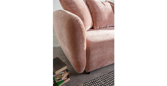 SCHLAFSOFA Flachgewebe Altrosa  - Schwarz/Altrosa, KONVENTIONELL, Kunststoff/Textil (250/74/108cm) - Carryhome