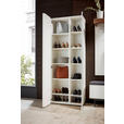 GARDEROBE 195/198/37 cm  - Nussbaumfarben/Weiß, Design, Glas/Holz (195/198/37cm) - Ambiente