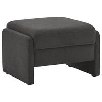 HOCKER in Textil, Holzwerkstoff Anthrazit  - Anthrazit/Schwarz, Modern, Holzwerkstoff/Kunststoff (70/47/60cm) - Pure Home Comfort