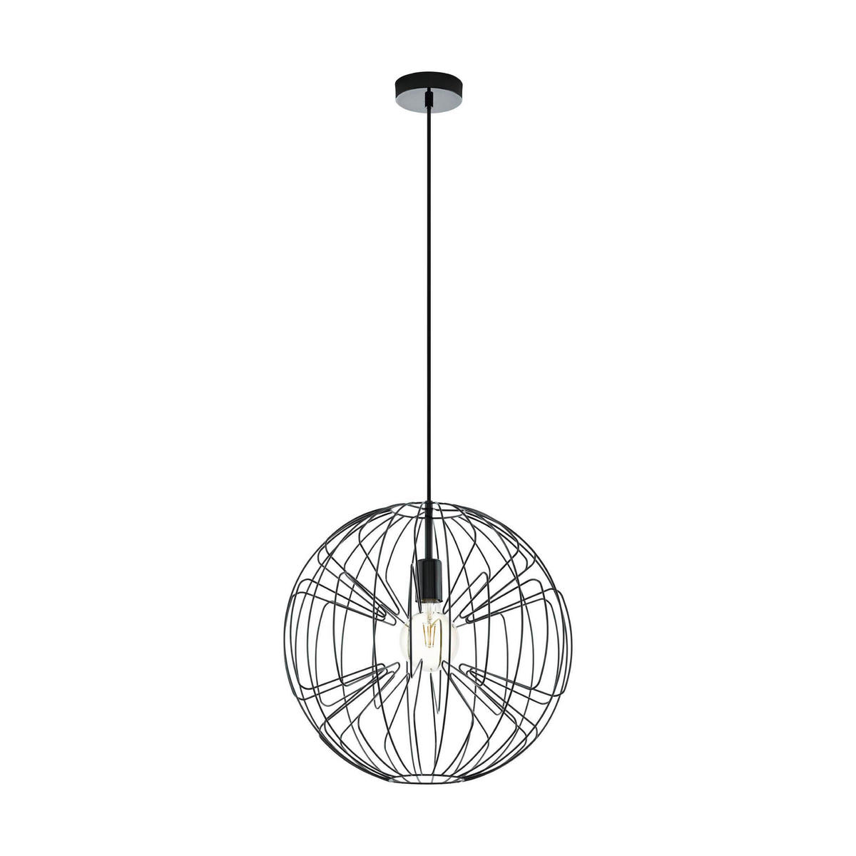 HÄNGELEUCHTE 45/110 cm    - Schwarz, Basics, Metall (45/110cm) - Eglo