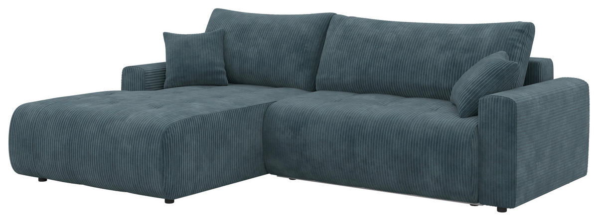ECKSOFA - Petrol/Schwarz, KONVENTIONELL, Kunststoff/Textil (192/270cm) - Carryhome
