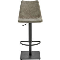BARHOCKER Lederlook Schlammfarben Stahl Sitzfläche 360° drehbar  - Schlammfarben/Schwarz, Design, Textil/Metall (43/85 - 110/46cm) - Novel