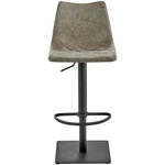 BARHOCKER Lederlook Schlammfarben Stahl Sitzfläche 360° drehbar  - Schlammfarben/Schwarz, Design, Textil/Metall (43/85 - 110/46cm) - Novel