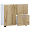WASCHBECKENUNTERSCHRANK 61/51/32 cm  - Honigeiche/Weiss, Modern, Holzwerkstoff/Kunststoff (61/51/32cm) - MID.YOU